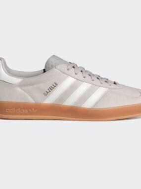 NWT Adidas Gazelle Indoor Shoes In Chalk Pearl/Core White/Gum